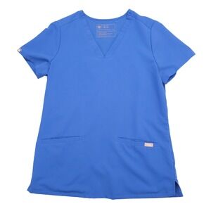 FIGS Technical Collection Scrub Top‎ Women XS  Royal Blue Career Medical
